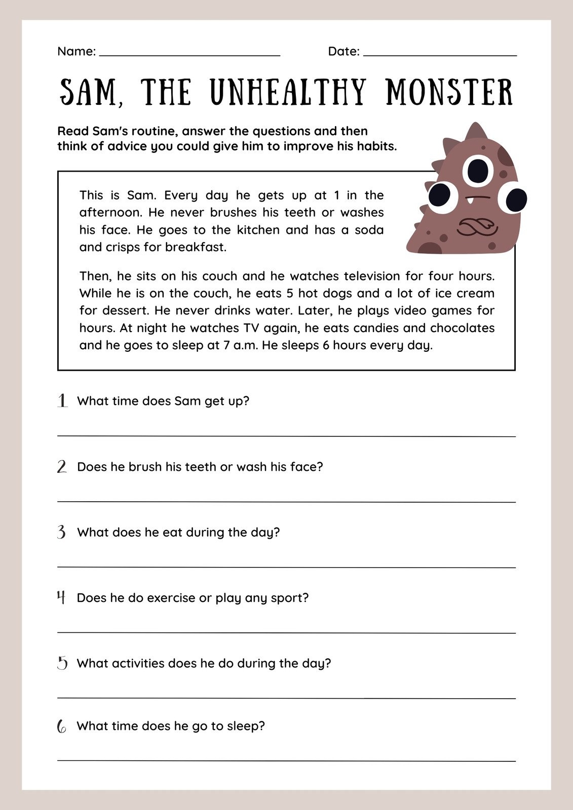 Third Grade Reading Comprehension Worksheets Worsheets Library 