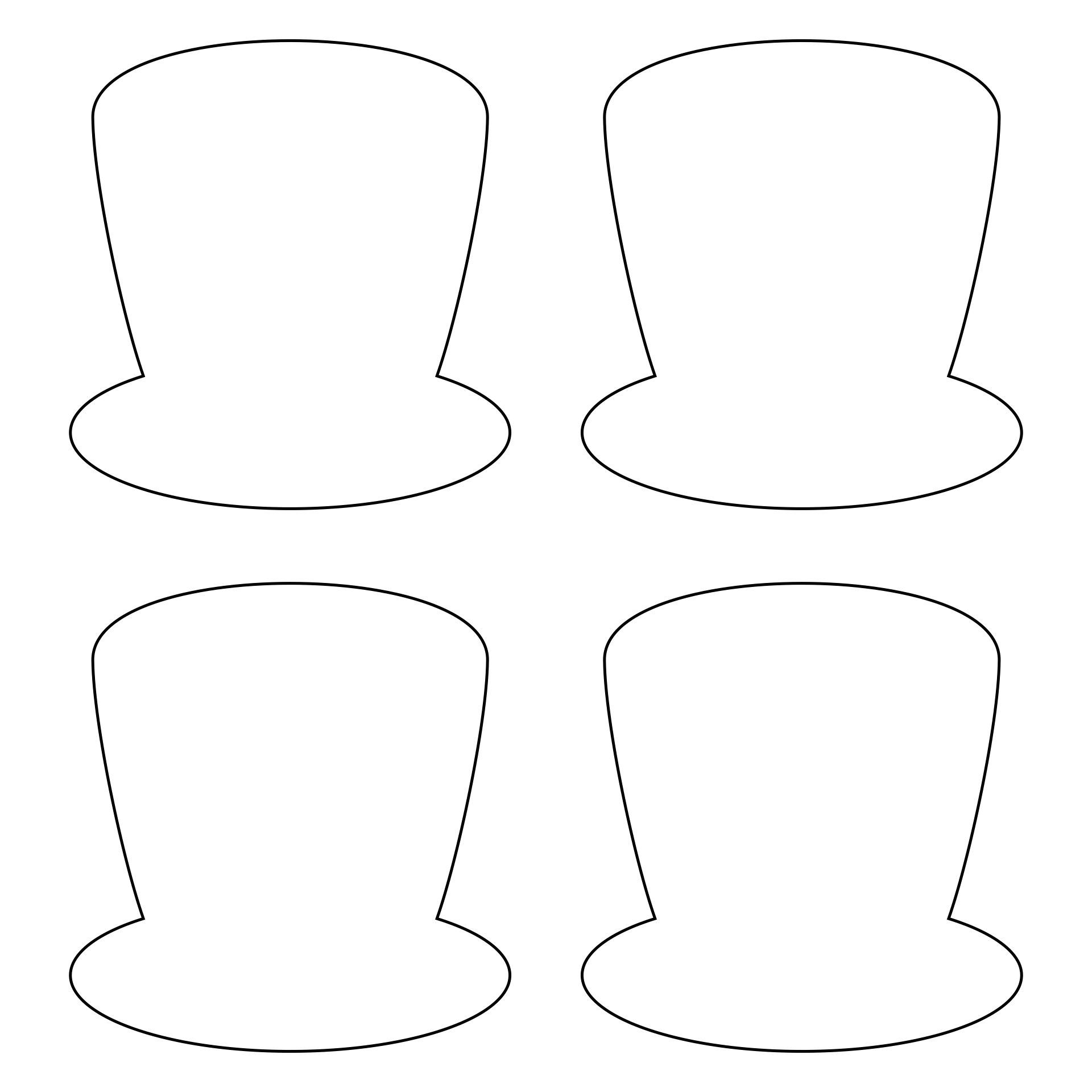 Top Hat Template Free Template Cap Snowman Free Printable Hat 