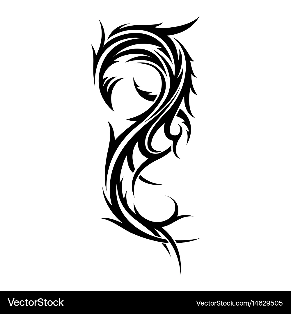 Tribal Swirl Tattoo Template Royalty Free Vector VectorStock