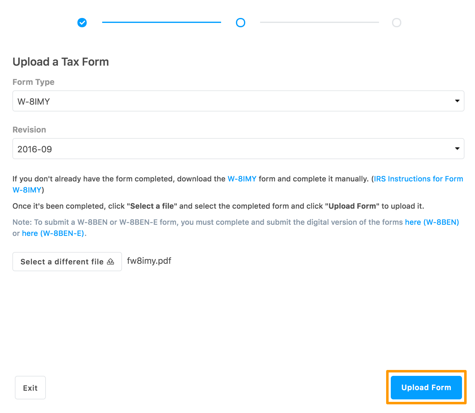 Irs Form Upload