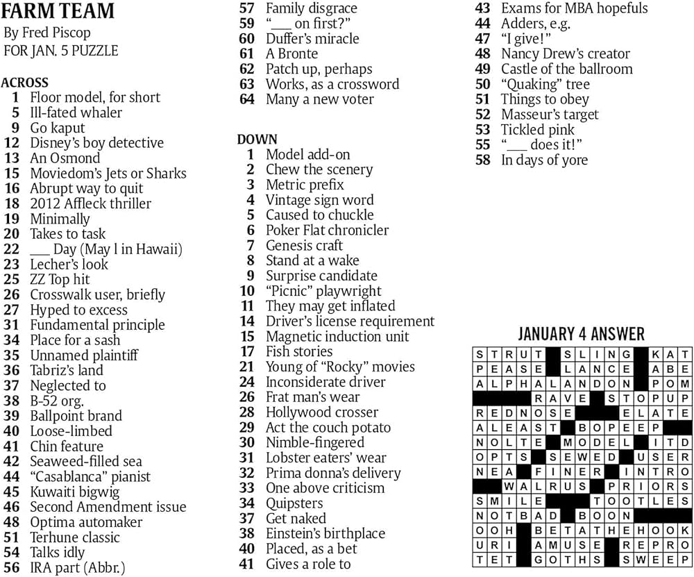 USA Today Crossword Puzzles 2022 Day to Day Calendar USA TODAY 