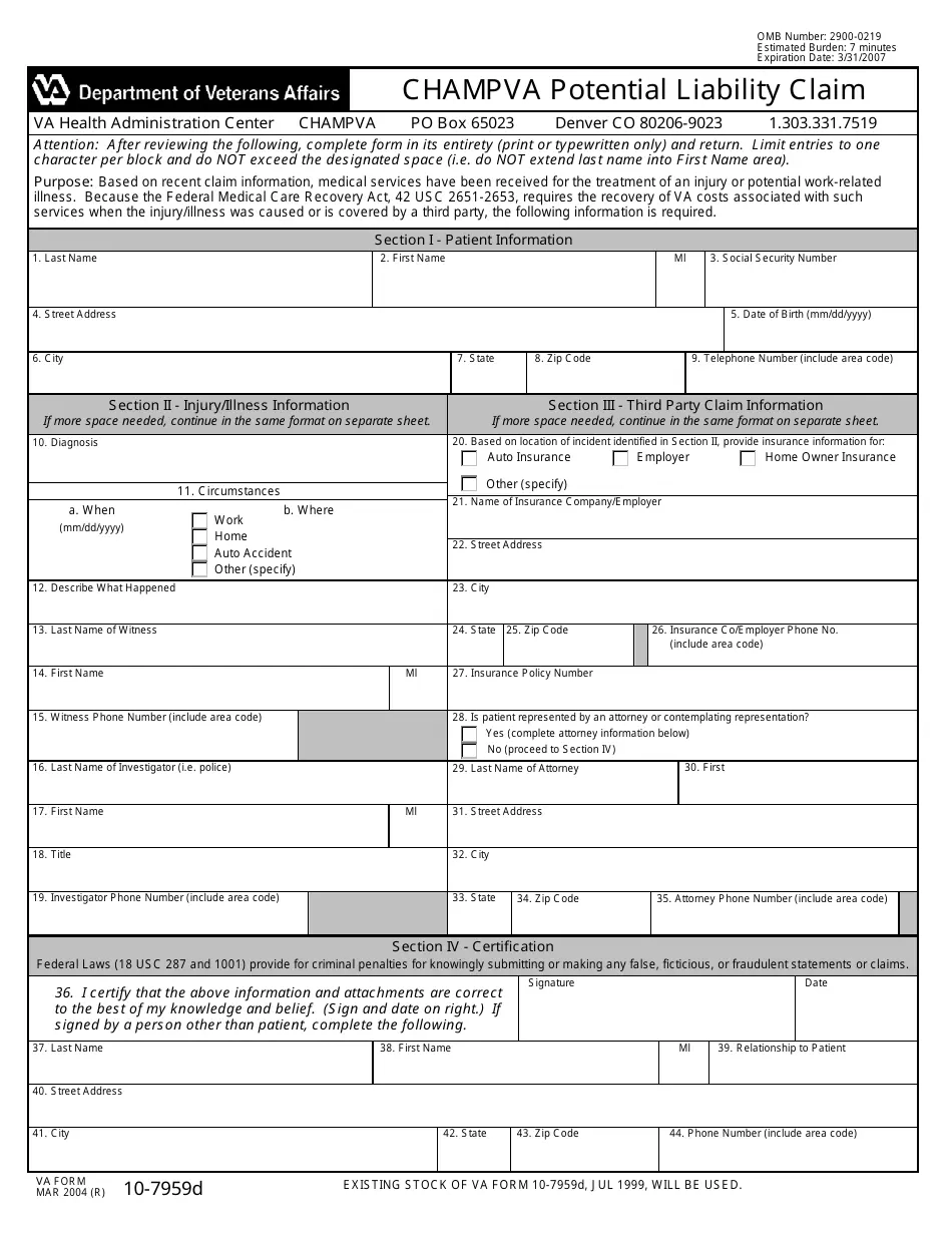 Va Form 20 0995 Download Form