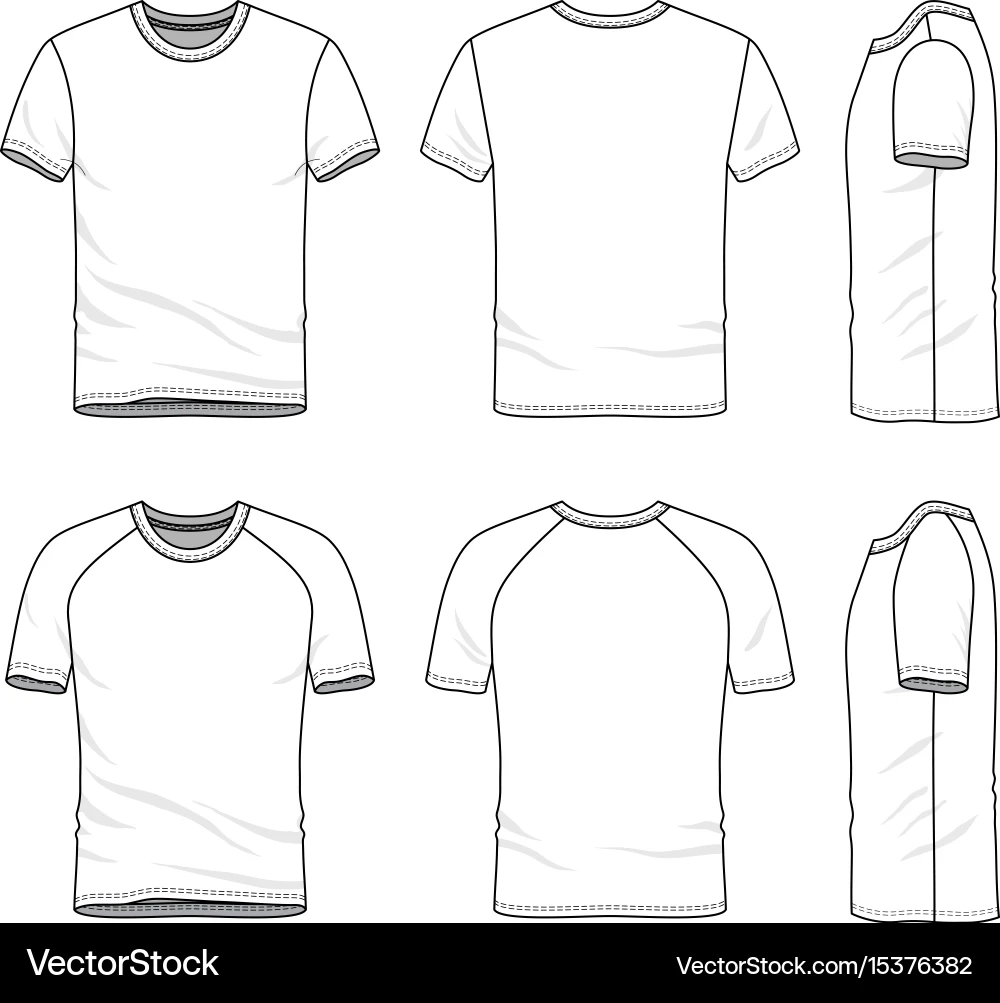 Vector Printable T Shirt Template Blank T Shirt Design 