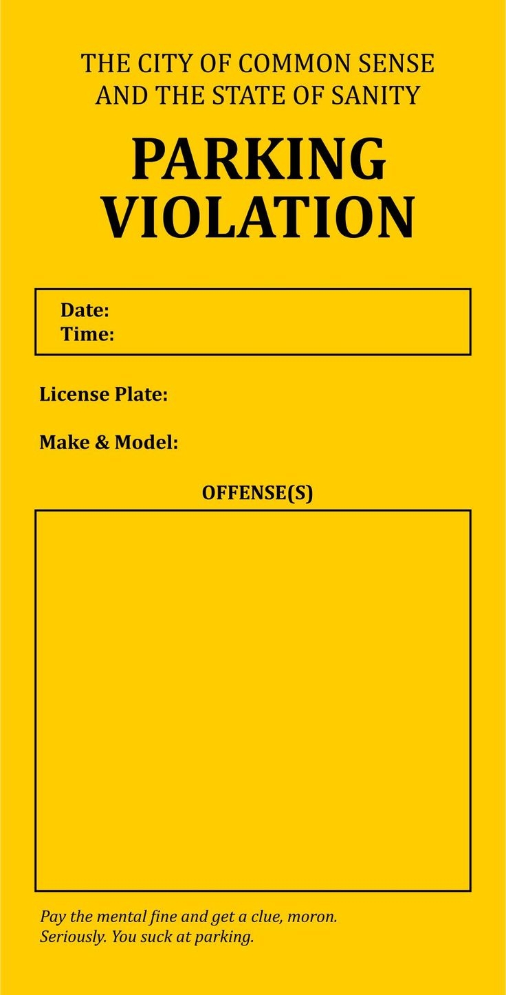 Violation Tickets 10 Free PDF Printables Printablee