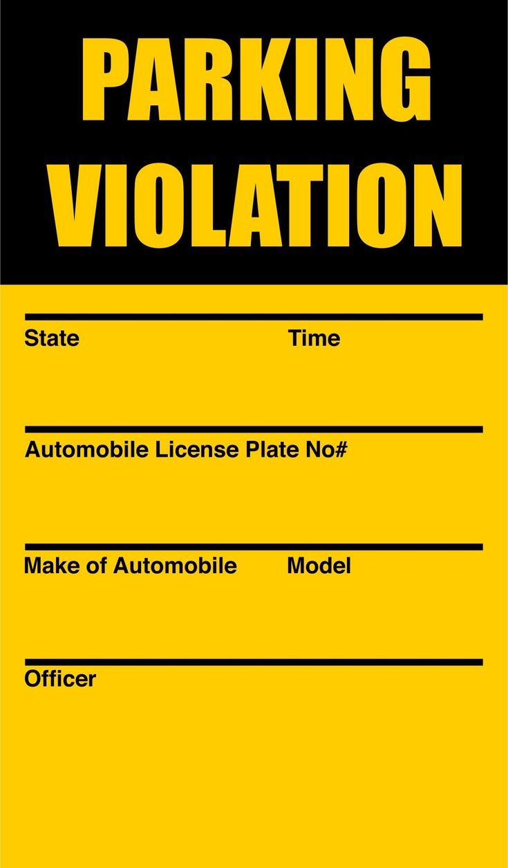 Free Printable Parking Ticket Template