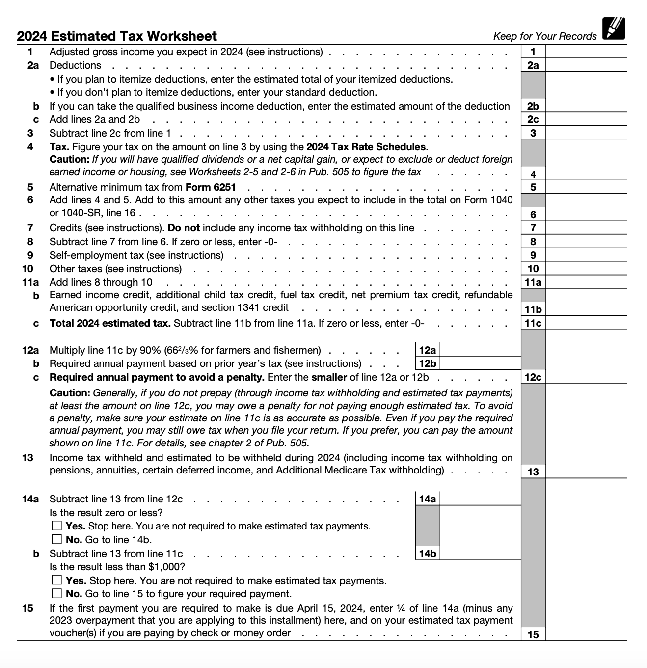 What Is IRS Form 1040 ES Guide To Estimated Income Tax Bench 