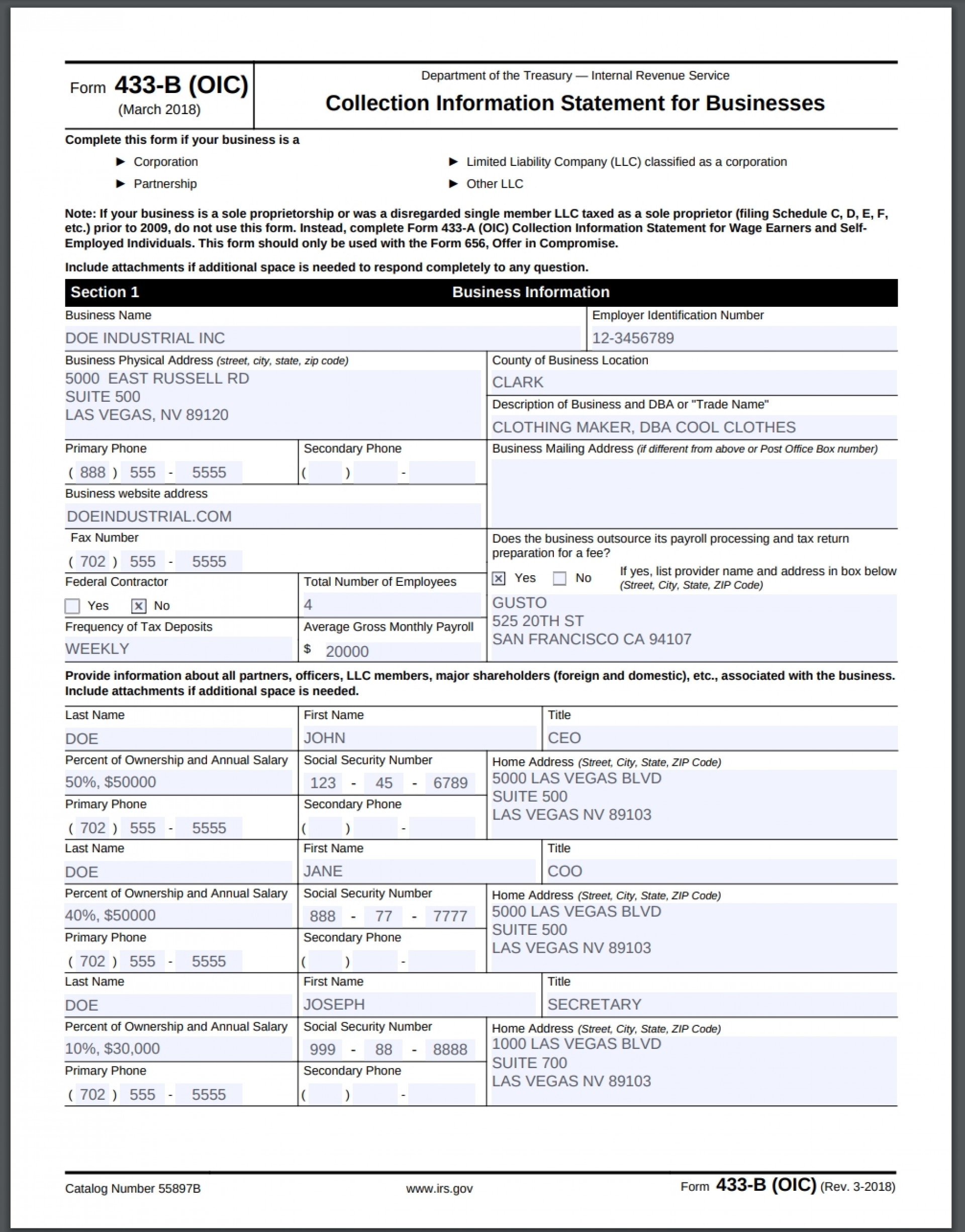 433 D Form Printable Form