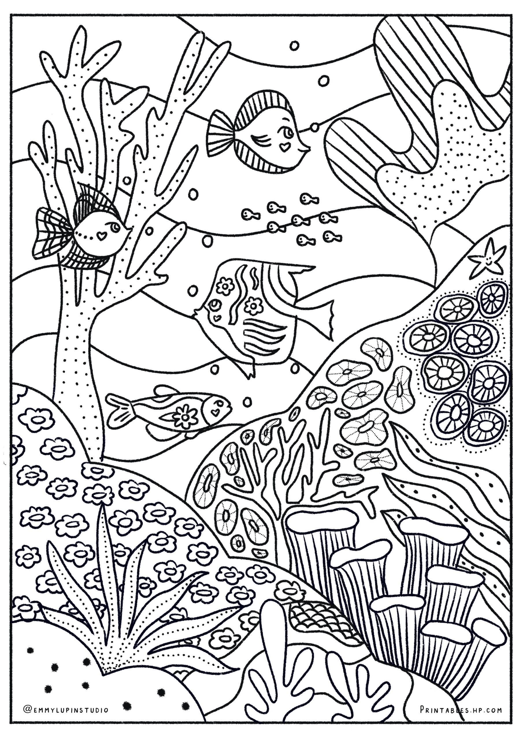 Winter Fun Under The Sea Printables Free Coloring Pages 