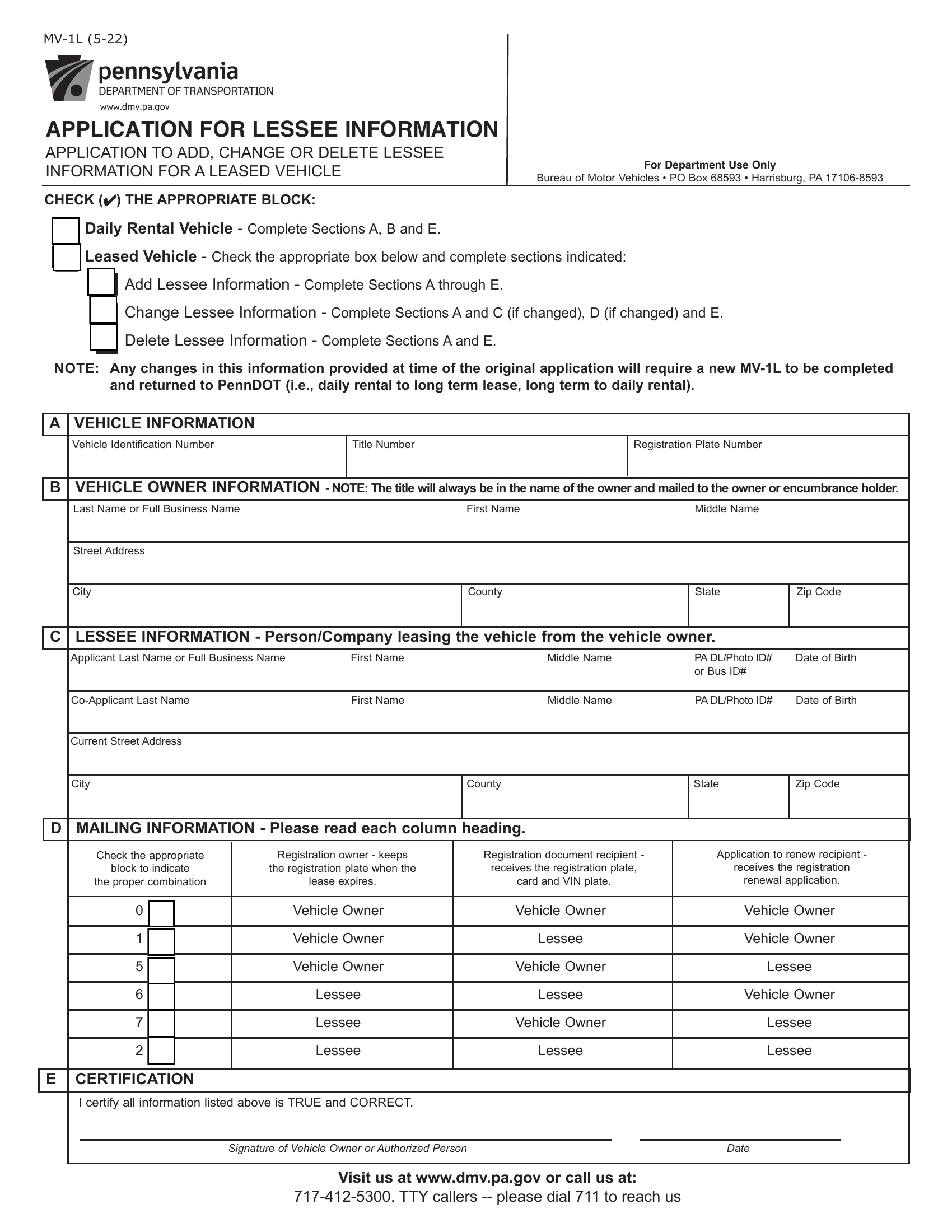 Mv 1 Form Printable Wisconsin