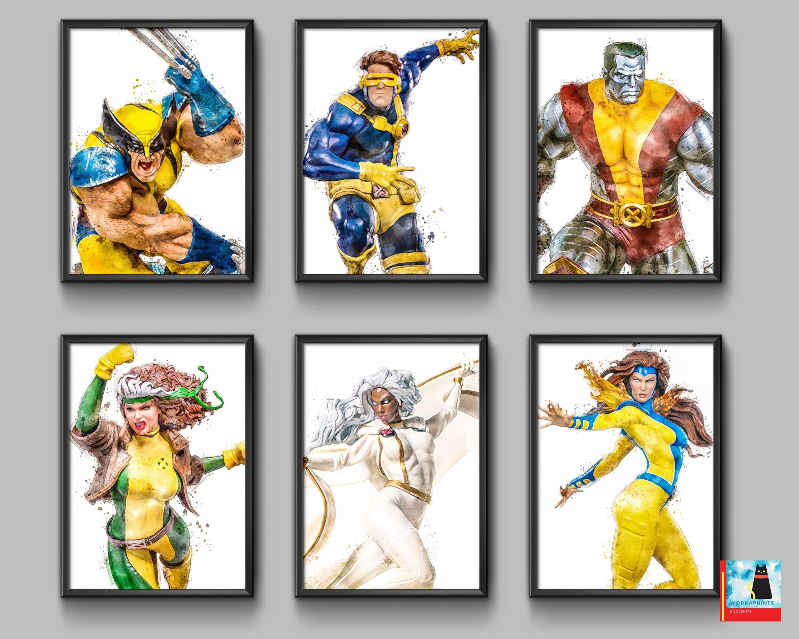 X men PRINTABLE Poster Set Of 6 Room Decor Wall Art Poster 